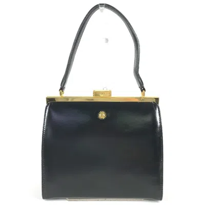 Pre-owned Versace Black Leather Handbag Shoulder Bag ()