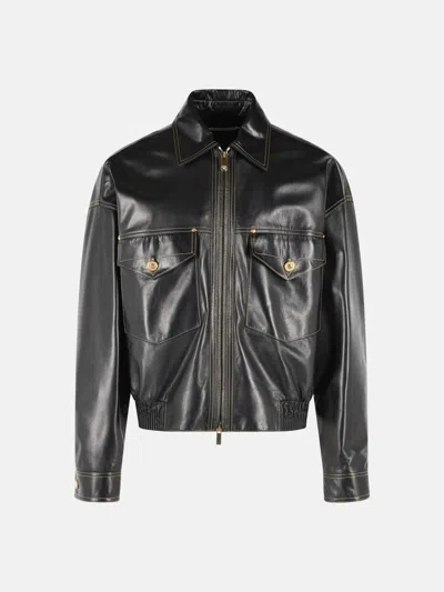 Versace Black Leather Jacket