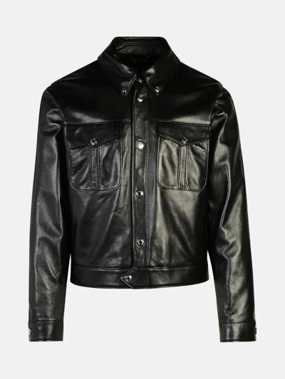 VERSACE BLACK LEATHER JACKET