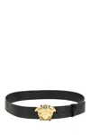 VERSACE VERSACE BLACK LEATHER LA MEDUCA GRECA BELT