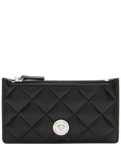 Versace Black Leather La Medusa Card Holder (authentic Pre-loved)