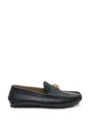 Versace Driver Loafers In Black