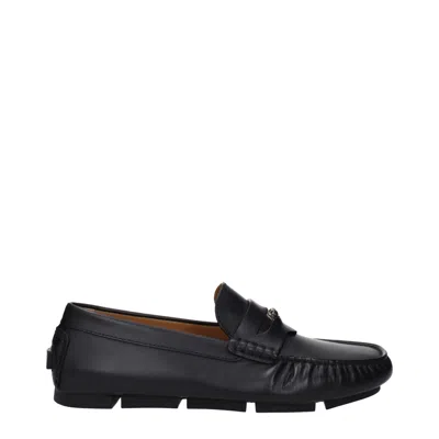 Versace Black Leather Loafer