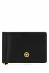 Versace Black Leather Medusa Biggie Wallet
