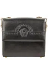 Versace Black Leather Medusa Flap Crossbody (authentic Pre-loved)