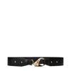 Versace Black Leather Regular Belt In Black