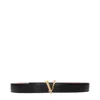 Versace Black Leather Regular Belt In Black