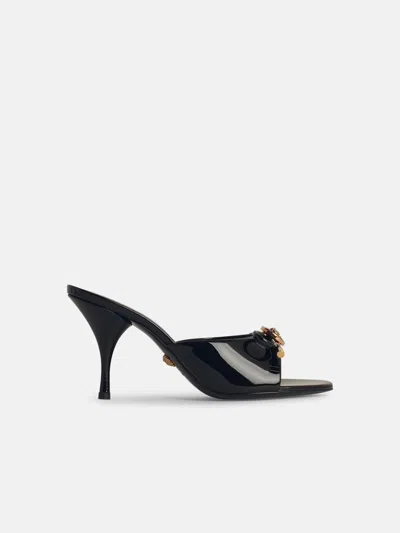 Versace Black Leather Sandals