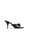 Versace Opera Bow Ballet Mules In Patent Leather In Black