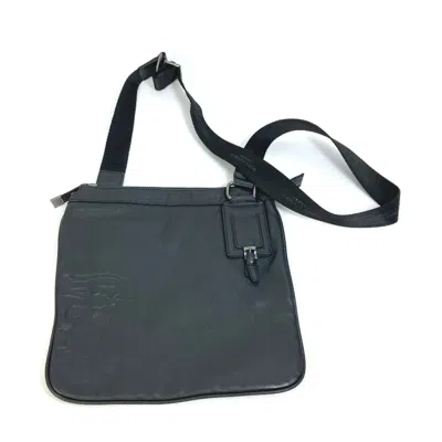 Pre-owned Versace Black Leather Shoulder Bag ()