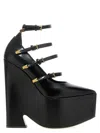Versace Black Leather Tempest Pumps