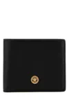 Versace Medusa Biggie Grainy Leather Wallet In Black