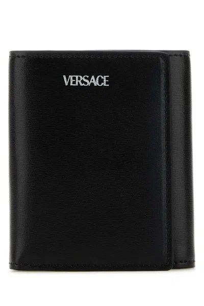 VERSACE BLACK LEATHER WALLET