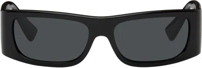 Versace Black Lens Logo Sunglasses In Gb1/87