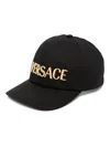 VERSACE BLACK LOGO BASEBALL CAP FOR MEN, SS24 COLLECTION