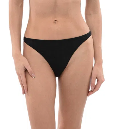 Versace Black Logo Bikini Bottom Swimwear