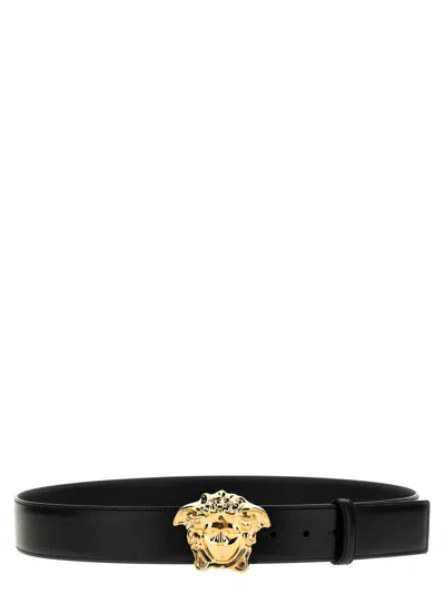 Versace Black Logo Buckle Belt