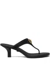 Versace Black Logo Heels In Black