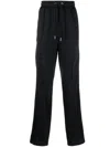 Versace Black Logo Pattern Joggers In Black