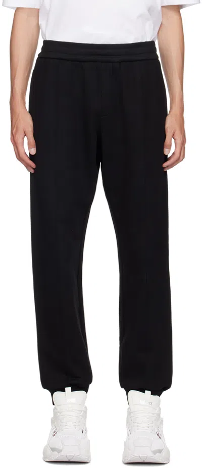 Versace Black Logo Sweatpants In 1b000-black