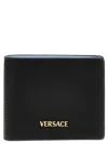 Versace Black Logo Wallet In Black