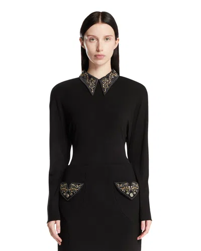 Versace Black Long-sleeve Bodysuit