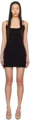 Versace Medusa '95 La Greca Mini Dress In 1b000-black
