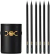 Versace Leather Holder And Pencil Set In 1b000-black