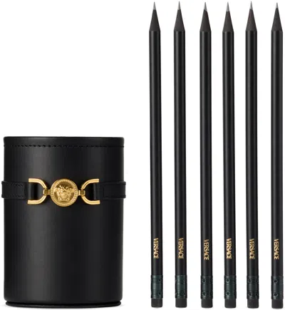 VERSACE BLACK MEDUSA '95 PENCIL HOLDER SET