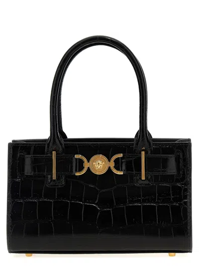 Versace Black Medusa 95 Small Tote Bag