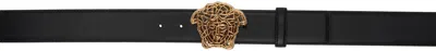 Versace Black Medusa Belt In 1b00r Nero- G