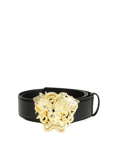 Versace Black Medusa Belt In Negro
