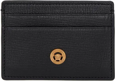 Versace Black Medusa Biggie Card Holder In 1b00v-black-