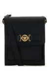 Versace Medusa Biggie Foldover Top Crossbody Bag In Black