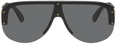Versace Black Medusa Biggie Pilot Sunglasses In Gb1/87 Black