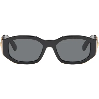 Versace Black Medusa Biggie Sunglasses In Purple