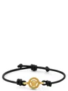 Versace Medusa-charm Cord Bracelet In Black