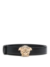 Versace Black Cintura Medusa Logo Belt In Black