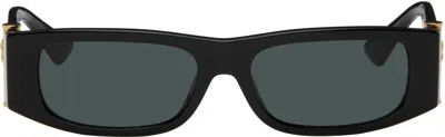 Versace Black Medusa Glam Rectangular Sunglasses In Multi