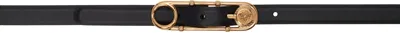 Versace Black Medusa Hardware Belt In 1b00v-black-