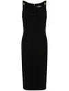 Versace La Medusa Midi Dress In Black