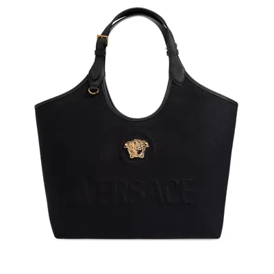 Versace Black Medusa Large Tote