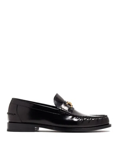 VERSACE BLACK MEDUSA LOAFERS