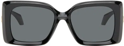 Versace Black Medusa Plaque Irregular Sunglasses In Gb1/87