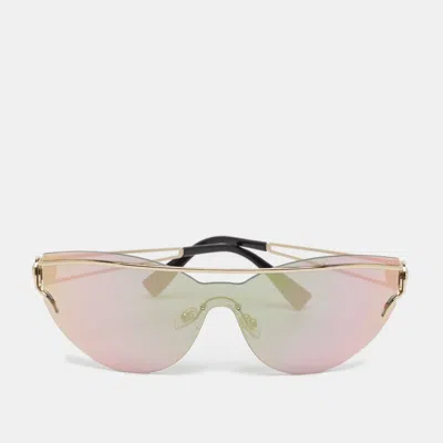 Versace Black Mirror Medusa Mod 2186 Butterfly Sunglasses In Gold