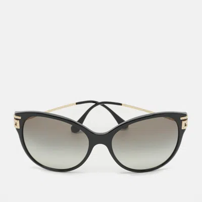 Pre-owned Versace Black Mod 4316 B Crystal Cat Eye Sunglasses
