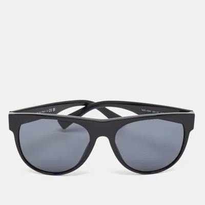 Pre-owned Versace Black Mod 4346 Greca Frame Sunglasses