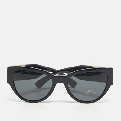 Versace Black Mod 4398 Medusa Cat Eye Sunglasses