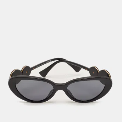 Pre-owned Versace Black Mod. 4433 U Medusa Cat Eye Sunglasses