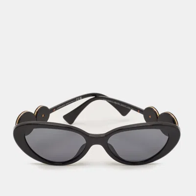 Versace Black Mod. 4433 U Medusa Cat Eye Sunglasses In Yellow